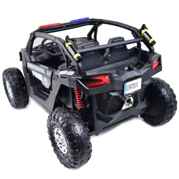 MEGA BUGGY UTV POLICJA TURBO R FOX DLA 2 DZIECI 4X200 W, 24V, SUPER MOC, WSPOMAGANIE/XB2118 - obrazek 2