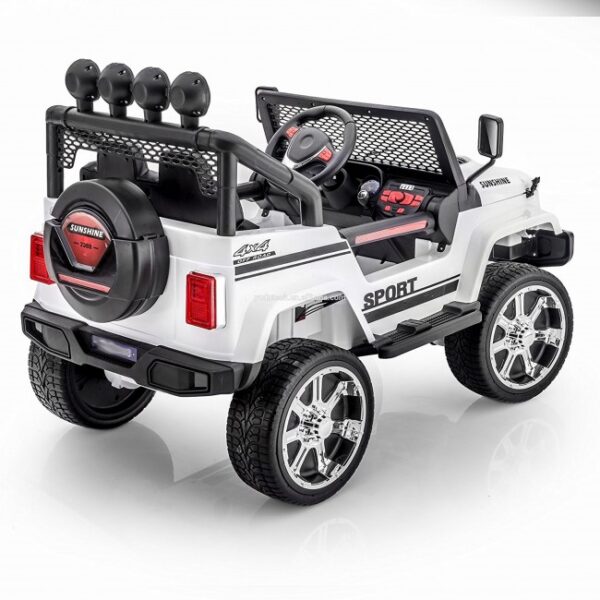 MEGA JEEP SUNSHINE, NAPĘD 4X4,  2X12V ,WOLNY START/ MIĘKKIE KOŁA, BLUETOOTH, RADIO EXCLUSIVE/2388 - obrazek 2