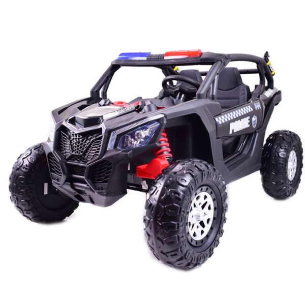 MEGA BUGGY UTV POLICJA TURBO R FOX DLA 2 DZIECI 4X200 W, 24V, SUPER MOC, WSPOMAGANIE/XB2118 - obrazek 3