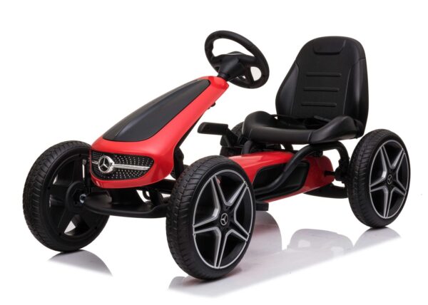 GOKART NA PEDAŁY LICENCJA MERCEDESA KOŁA EVA, MIĘKKIE SIEDZENIE Z LOGIEM MB JAKOŚĆ /XMX610 - obrazek 3