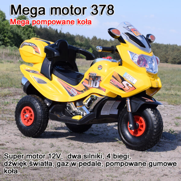 MEGA MOTOR 4 BIEGI,2 SILNIKI STRONG 2,OPARCIE, POMPOWANE KOŁA/ PB-378 - obrazek 3