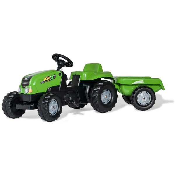 ROLLY TOYS  rollyKid NH T 7040 Traktor na Pedały z przyczepką Jasno-zielony - obrazek 2