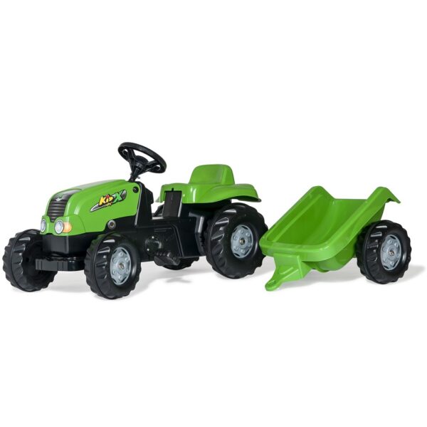 ROLLY TOYS  rollyKid NH T 7040 Traktor na Pedały z przyczepką Jasno-zielony - obrazek 3