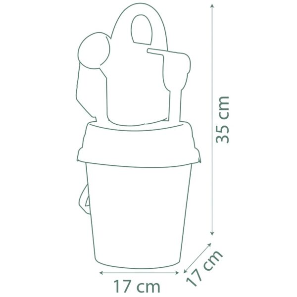 SMOBY Green Wiaderko Myszka Miki Minnie z akcesoriami do piasku i konewką z bioplastiku - obrazek 2