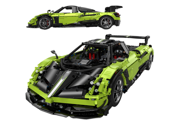 Klocki Konstrukcyjne Auto RC Rastar 1:8 Pagani Huyara BC Zielone 2896 Elementów - obrazek 4