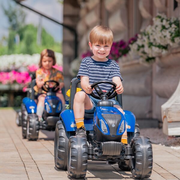 FALK Traktor na Pedały New Holland Duży z Przyczepką od 3 lat - obrazek 2