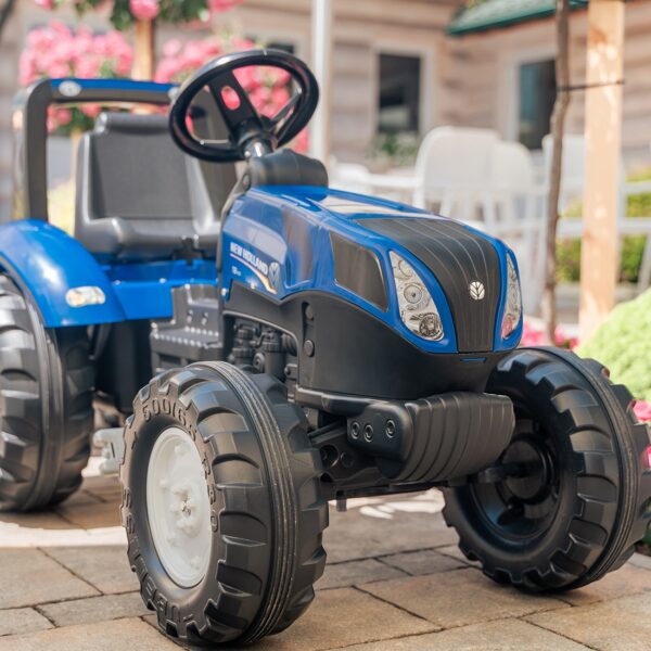 FALK Traktor na Pedały New Holland Duży z Przyczepką od 3 lat - obrazek 3