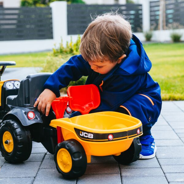 FALK Traktorek JCB Pomarańćzowy z Przyczepką od 1 roku - obrazek 2