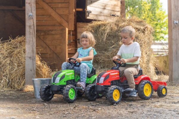 FALK Country Farmer Traktorek na Pedały z Przyczepką Zielony 2-5 lat - obrazek 2