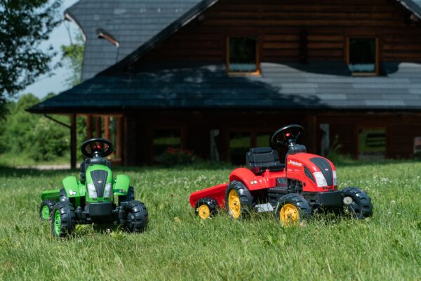 FALK Country Farmer Traktorek na Pedały z Przyczepką Zielony 2-5 lat - obrazek 3