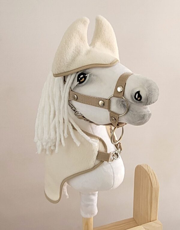 Zestaw dla Hobby Horse A4: derka + nauszniki – kremowy