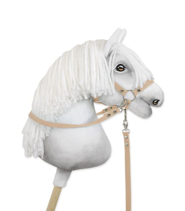 Wodze dla konia Hobby Horse – beżowe - obrazek 3