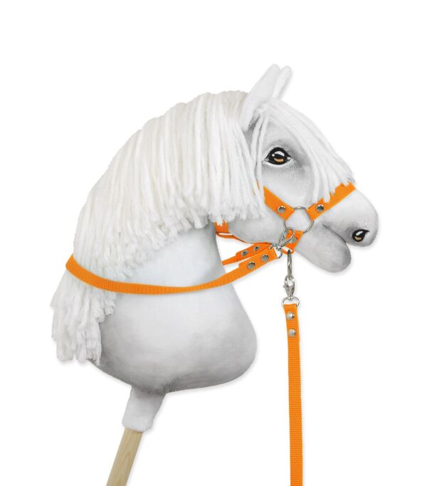 Wodze dla konia Hobby Horse – neon orange - obrazek 3