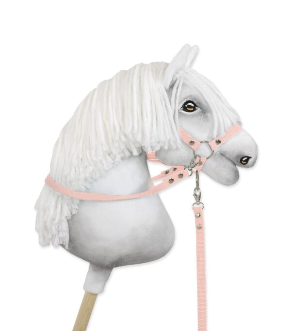 Wodze dla konia Hobby Horse – pudrowy róż - obrazek 2