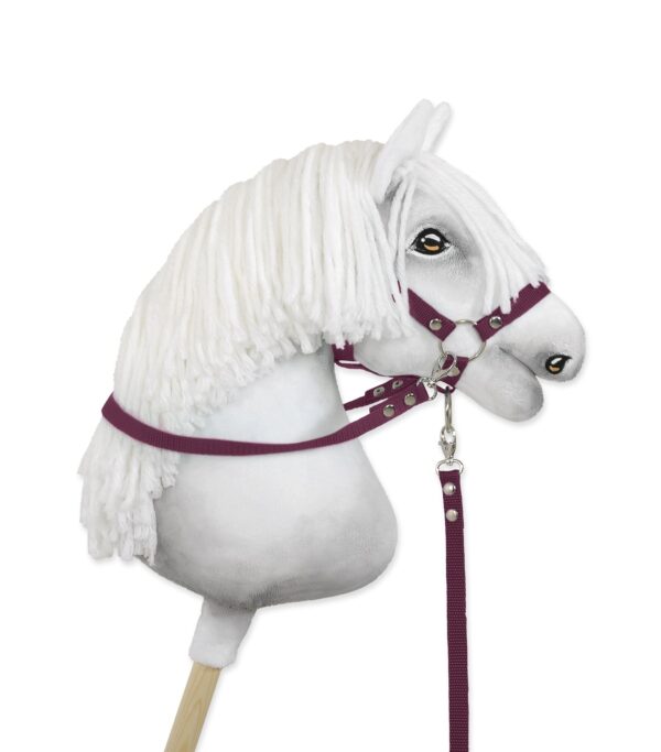 Wodze dla konia Hobby Horse – śliwkowe - obrazek 3