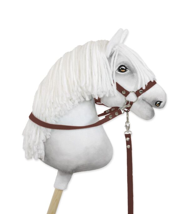 Wodze dla konia Hobby Horse – brązowe - obrazek 3