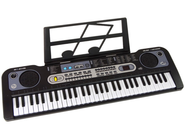 Keyboard z Mikrofonem Instrument Muzyczny Czarny - obrazek 2