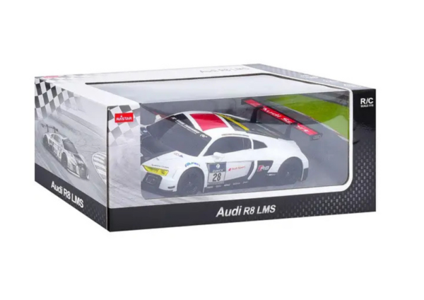 Auto R/C 1:24 Zdalnie Sterowane Sportowe AUDI R8 LMS Biało-Czarne - obrazek 3