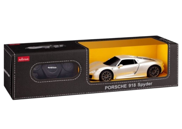 Auto Sportowe RC 1:24 Zdalnie Sterowane Porsche 918 Spyder Srebrne - obrazek 4