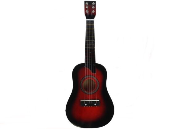 Gitara Drewniana Klasyczna z Kostką Wiśniowa 60 cm - obrazek 2