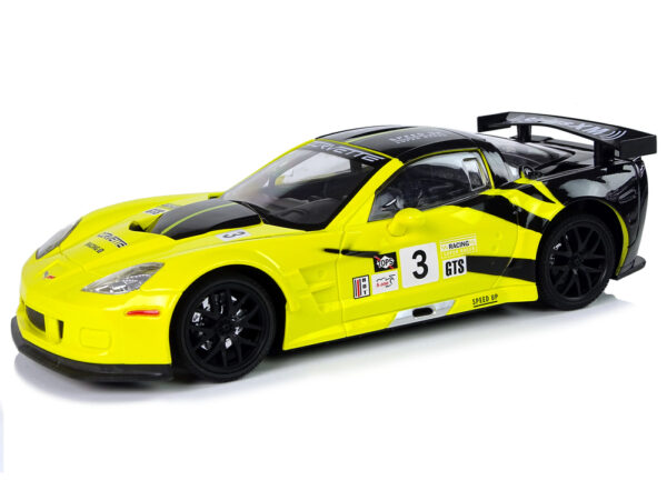 Auto Sportowe Wyścigowe R/C 1:18 Corvette C6.R Żółty 2.4 G Światła - obrazek 2