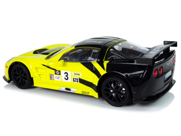 Auto Sportowe Wyścigowe R/C 1:18 Corvette C6.R Żółty 2.4 G Światła - obrazek 3