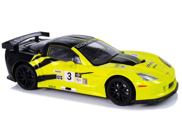 Auto Sportowe Wyścigowe R/C 1:18 Corvette C6.R Żółty 2.4 G Światła - obrazek 4