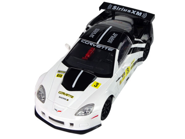 Auto Sportowe Wyścigowe R/C 1:18 Corvette C6.R Biały 2.4 G Światła - obrazek 3