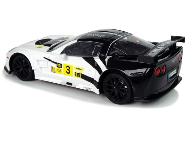 Auto Sportowe Wyścigowe R/C 1:18 Corvette C6.R Biały 2.4 G Światła - obrazek 4