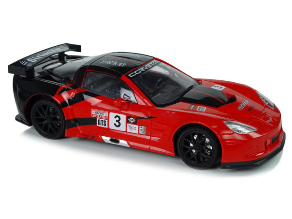 Auto Sportowe Wyścigowe R/C 1:18 Corvette C6.R Czerwony 2.4 G Światła - obrazek 4