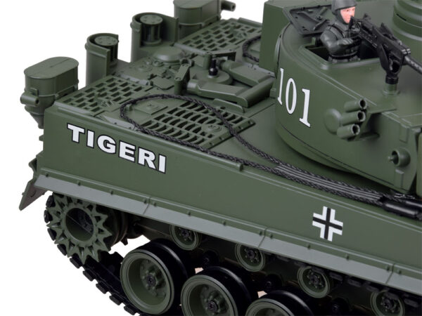 Duży zdalnie sterowany CZOŁG na pilota German Tiger 45cm strzela RC0252ZI - obrazek 5