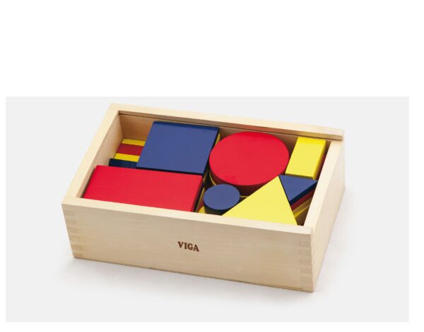 Drewniane Klocki Dienesa Figury geometryczne Viga Toys Montessori - obrazek 3