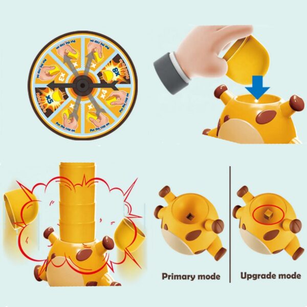 WOOPIE Gra Zręcznościowa Żyrafka Układanie Kubeczków - obrazek 3