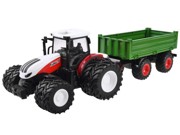 Zdalnie sterowany Duży CZERWONY TRAKTOR z przyczepą + Światło RC0602 - obrazek 2