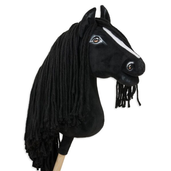 Hobby Horse Duży koń na kiju Premium - fryz koń fryzyjski II A3