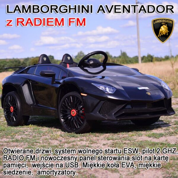 ORYGINALNE LAMBORGHINI AVENTADOR PEŁNA OPCJA, MIĘKKIE KOŁA, MIĘKKIE SIEDZENIE/BDM0913 - obrazek 4