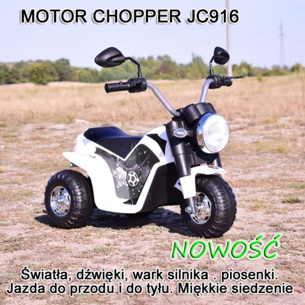 MOTOR CHOPPER - PIERWSZY MOTOREK DLA DZIECKA, MIĘKKIE SIEDZENIE/JC916 - obrazek 3