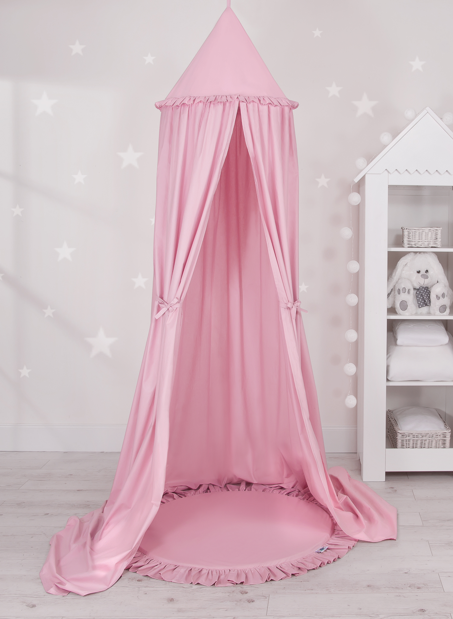 Mata do zabawy z falbanką- różowa - obrazek 2