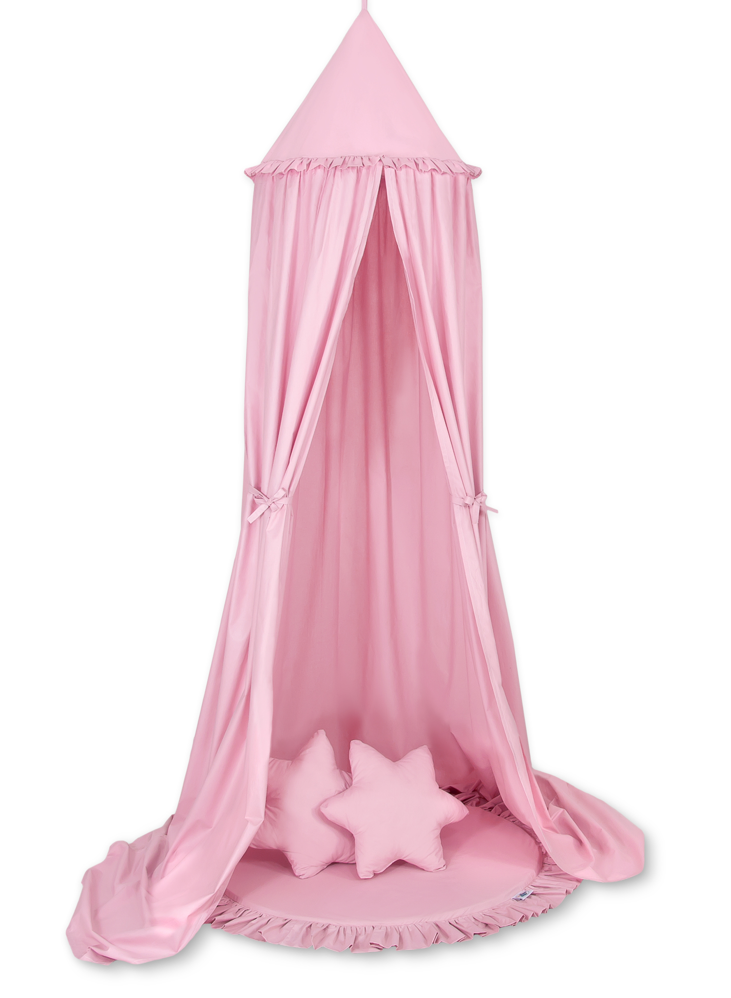 Mata do zabawy z falbanką- różowa - obrazek 4