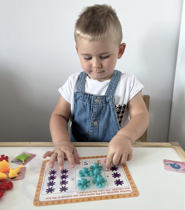 WOOPIE Zestaw Edukacyjny Nauka Liczenia Montessori Sorter Kolorów Morska Kraina 111 el. - obrazek 2