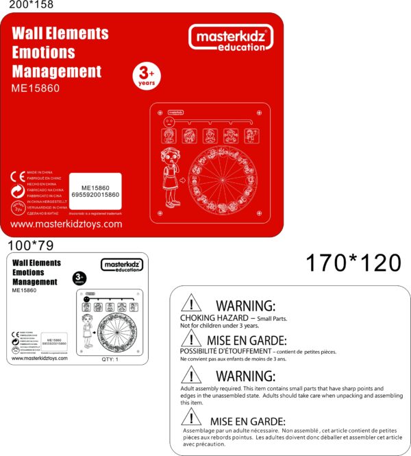MASTERKIDZ Tablica Edukacyjna Nauka Emocji Zarządzanie Emocjami Montessori - obrazek 3