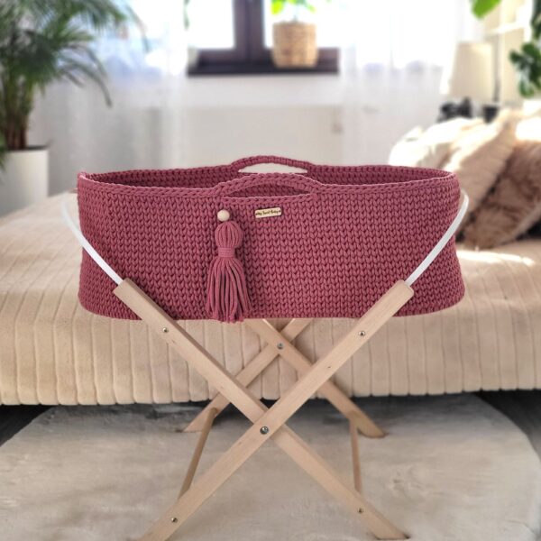 Kosz Mojżesza BOHO Handmade ze stojakiem - blossom