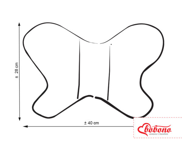 Poduszaka antywstrząsowa BOBONO motylek - jeżyki szare/szary - obrazek 2