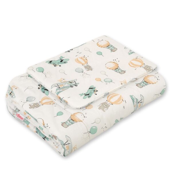 Komplet pościeli dla niemowląt z wypełnieniem 2-cz 75x100cm NEWBORN - sky adventure