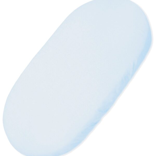 Prześcieradło bawełniane do kosza Mojżesza Boho wózka gondoli 75x35 cm - niebieskie