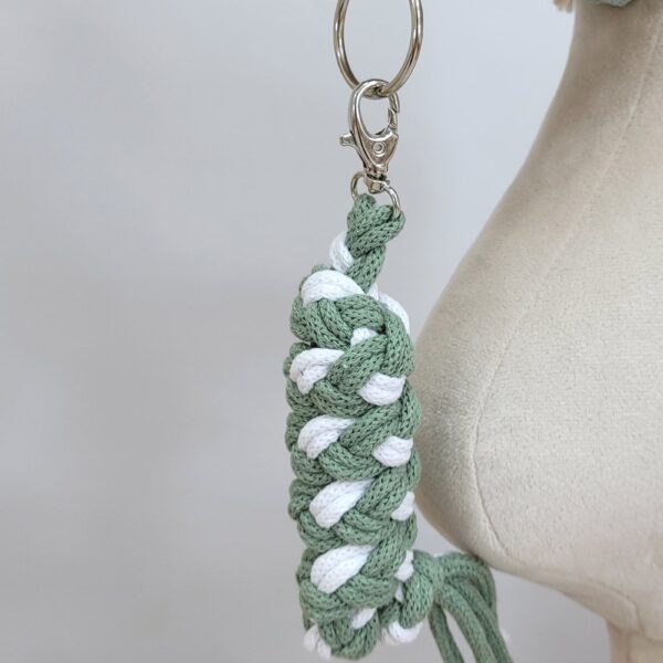 Uwiąz dla Hobby Horse ze sznurka – biało-szałwia