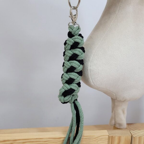 Uwiąz dla Hobby Horse ze sznurka – czarno- szałwia