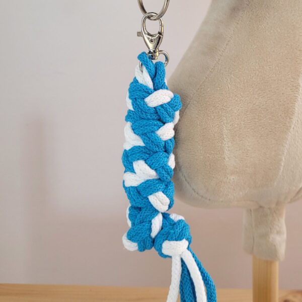 Uwiąz dla Hobby Horse ze sznurka – biało-turkusowy