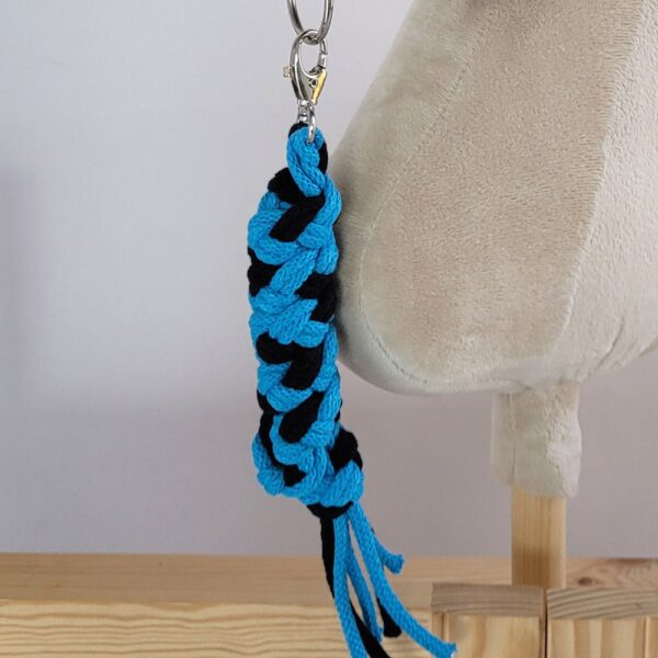 Uwiąz dla Hobby Horse ze sznurka – czarno-turkusowy