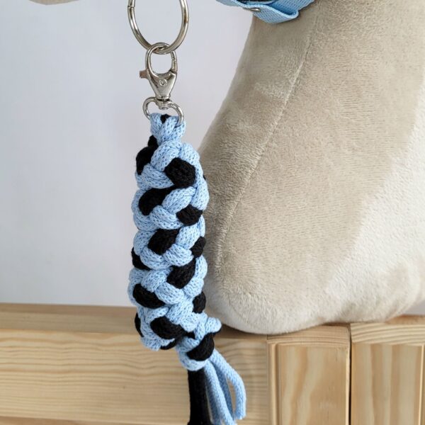 Uwiąz dla Hobby Horse ze sznurka – czarno-błękitny